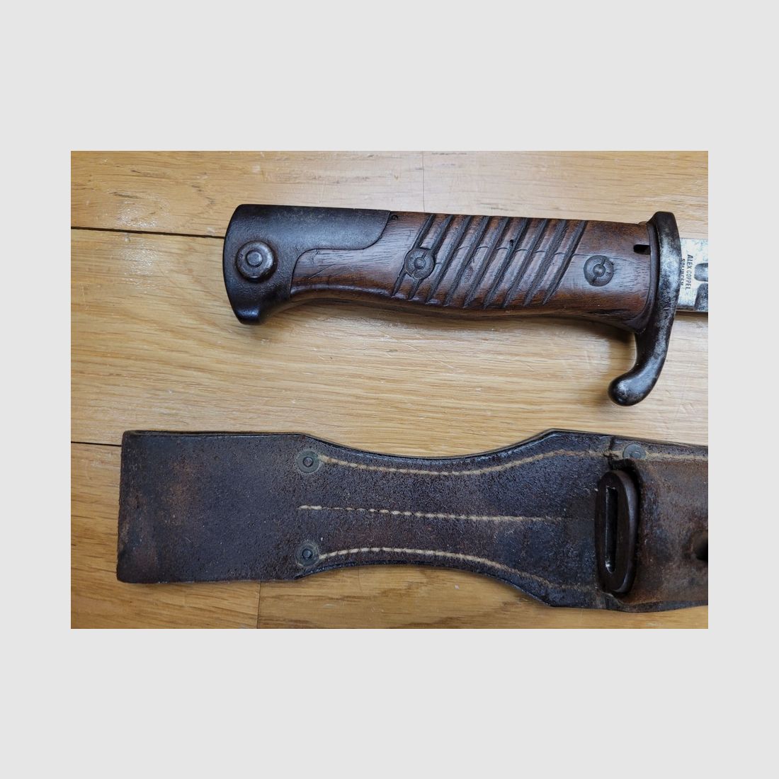 Seltene preußische Bajonett S98ms lange Säge 2. Typ – schöne Klinge mit Sägezähnen – W06 – Alex Coppel – seltener Scheidehalter – schönes Originalset – Top-Zustand!, Bild 3 von 15