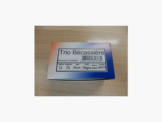 PATRONE JOCKER TRIO BECASSIERE CAL. 12/70 BJ 36 GR. N°8/9/10