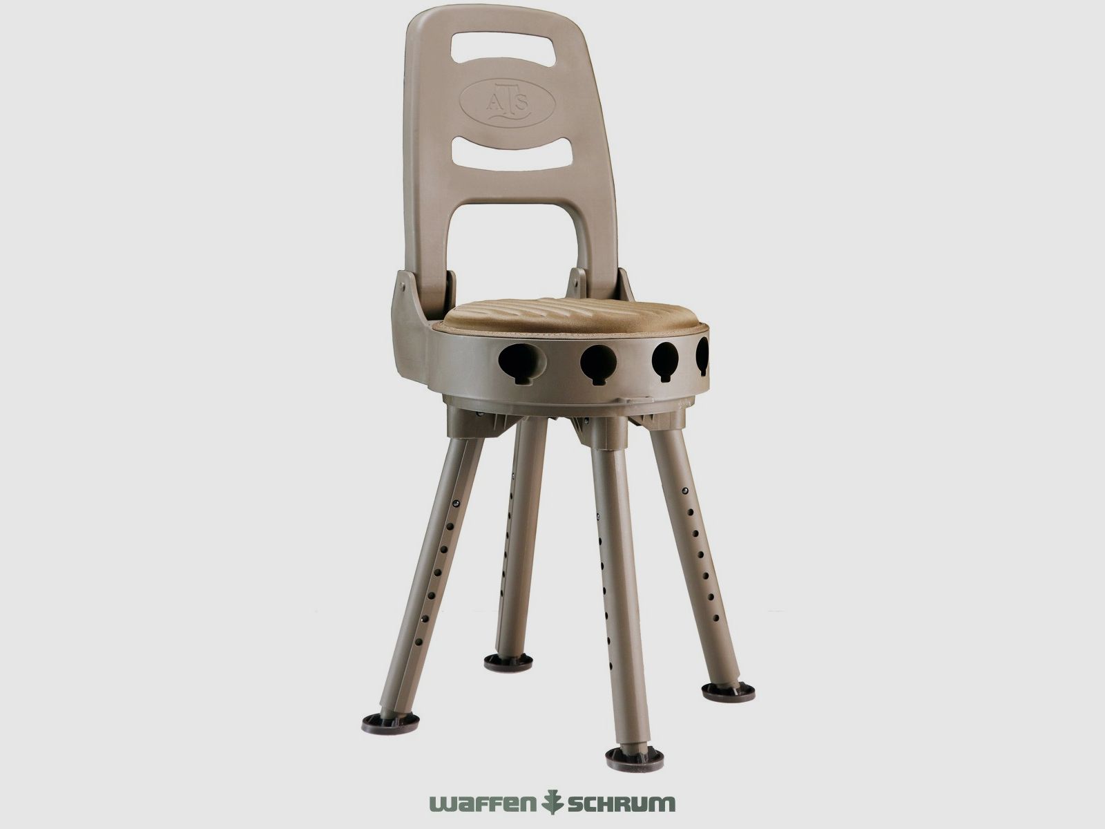 Quake hunting swivel chair with backrest disassemblable