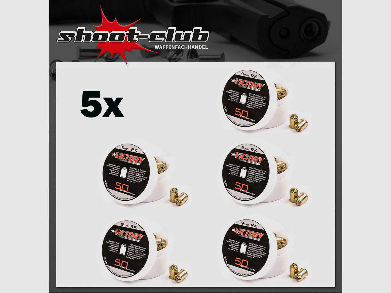 Victory Victory Schreckschuss Patronen für Revolver 9mm R.K. 250 Schu