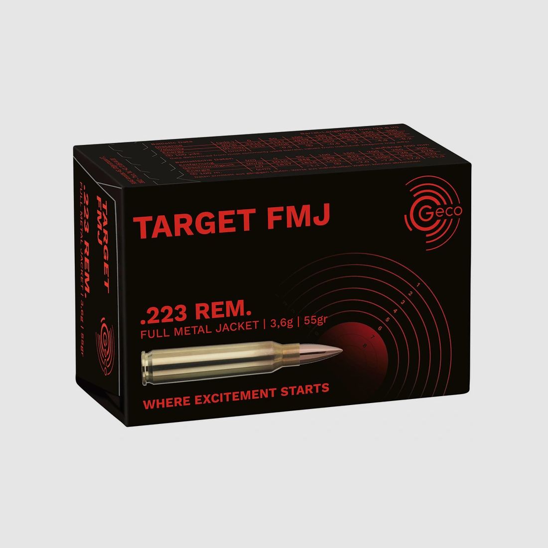 .223 Rem. Vlm Target 3,6g/55grs. Geco