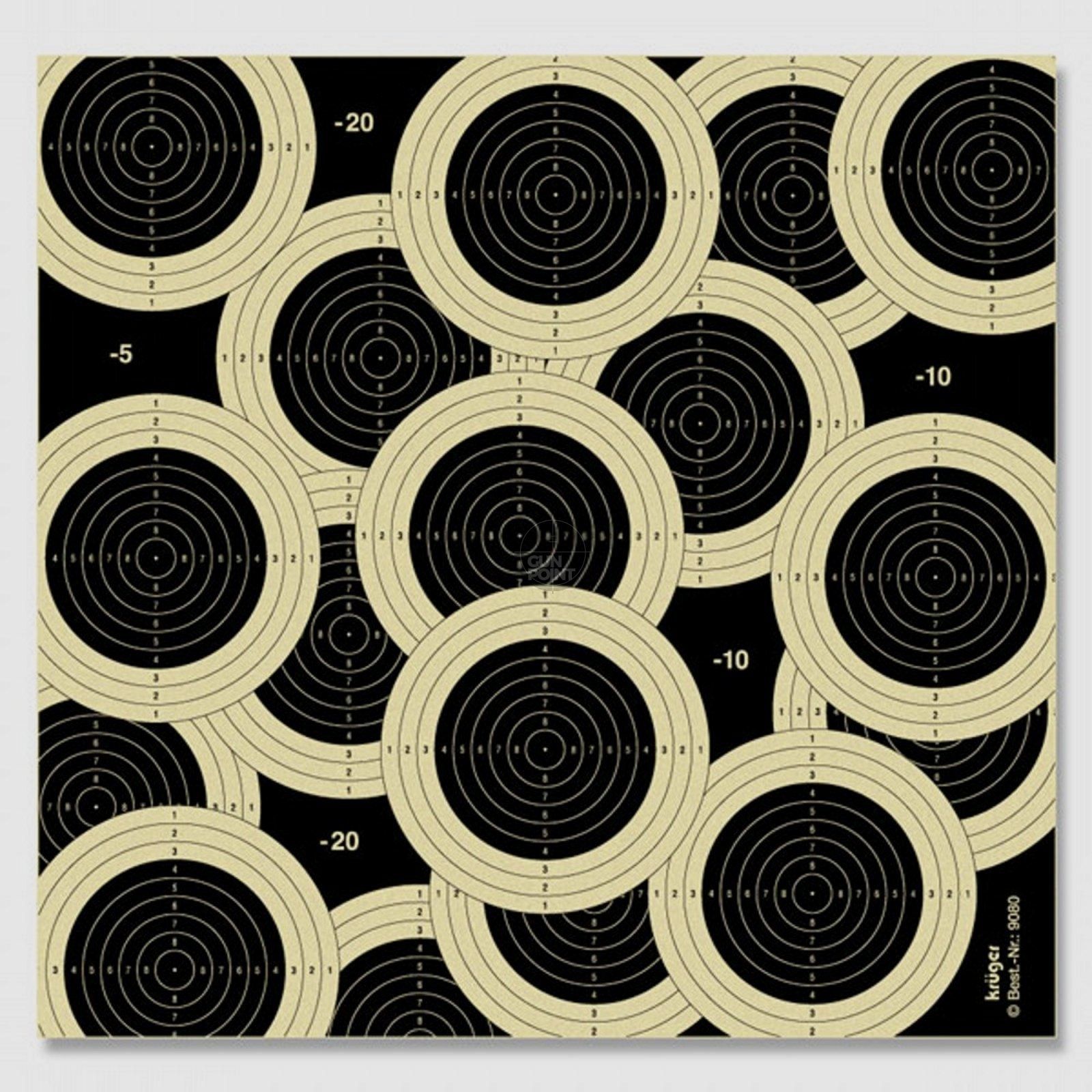 Pallino per carabina "Insalata di bersagli" 14 x 14 cm