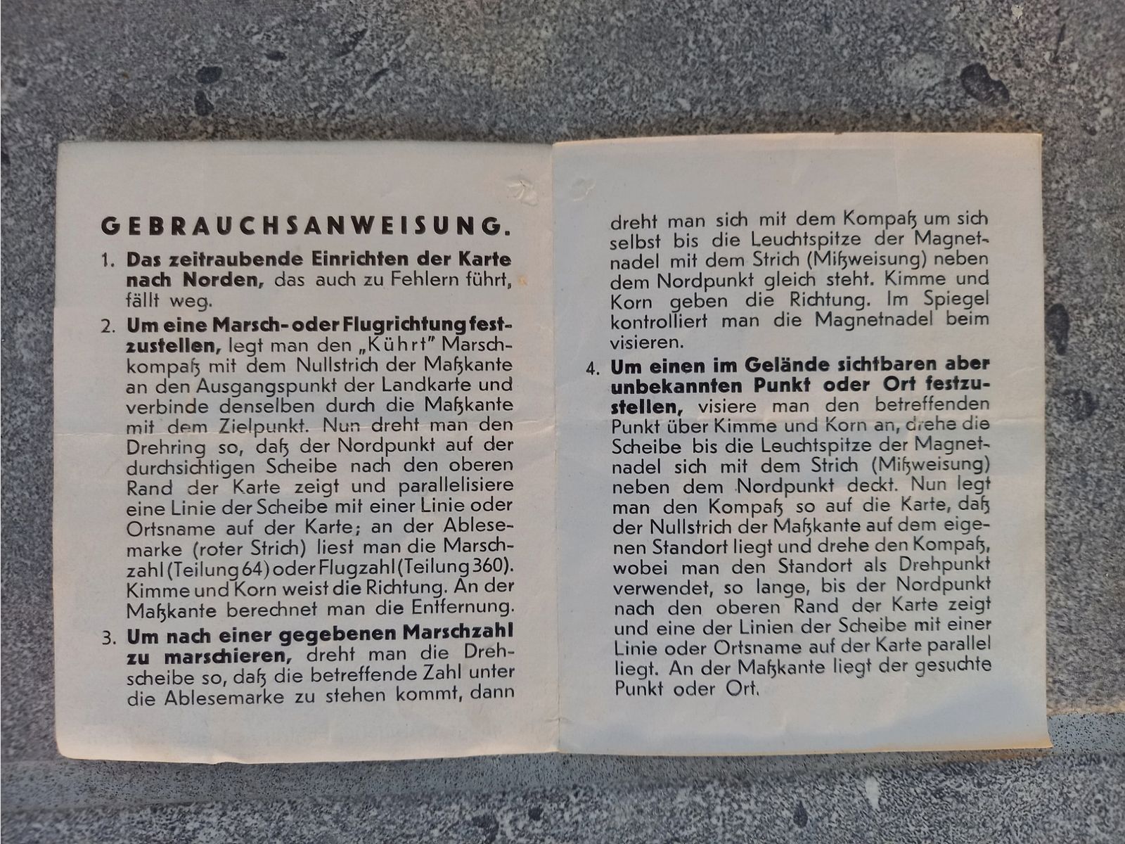 Vintage WWII officers compass - Wehrmacht Marsch Kompass Firma Kührt D.R.P. 1938