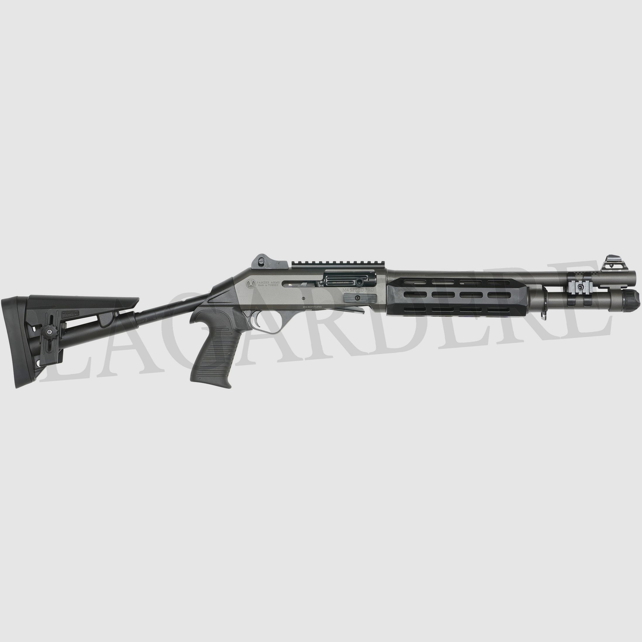 PANZER ARMS USA M4 SPEED PRO TAC GREY TELESCOPIC 14.5" (SEMI-AUTOMATISCHES MILITÄRGEWEHR MIT GLATTEM LAUF)