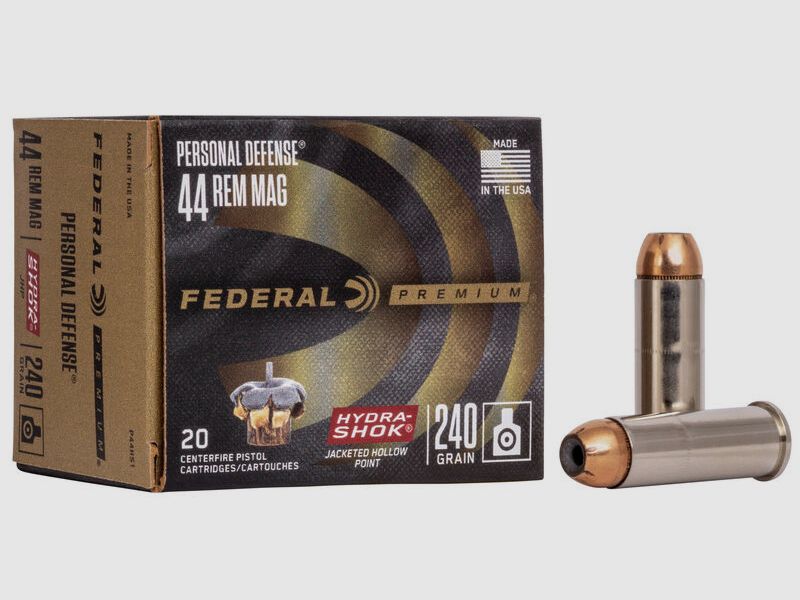Federal Premium Personal Defense Hydra-Shok .44 Rem. Mag. 240GR JHP 20 Patronen