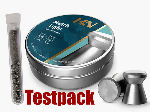 Testpack Flachkopf Diabolos H&N Finale Match Light Kaliber 4,5 mm 0,51 g glatt 40 StĂĽck