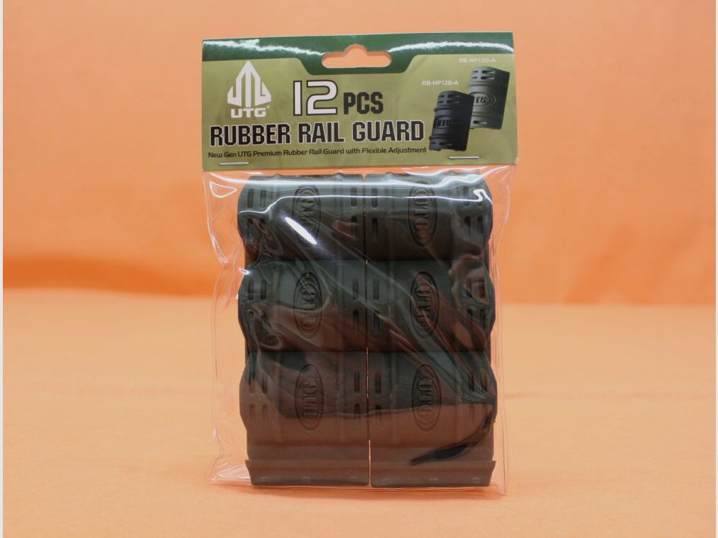 UTG - Leapers UTG Picatinny Rail Cover (RB-HP12G-A) Vert en caoutchouc pleine profil de 5 cm de long / VE 12 pièces