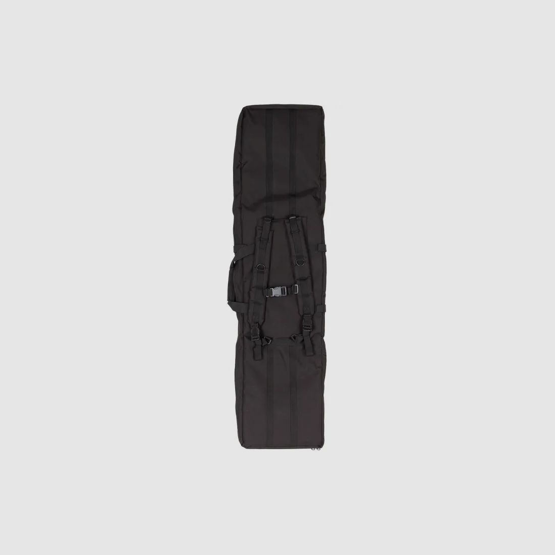 Rifle bag for 2 long guns up to 140cm, black, with divider and backpack straps