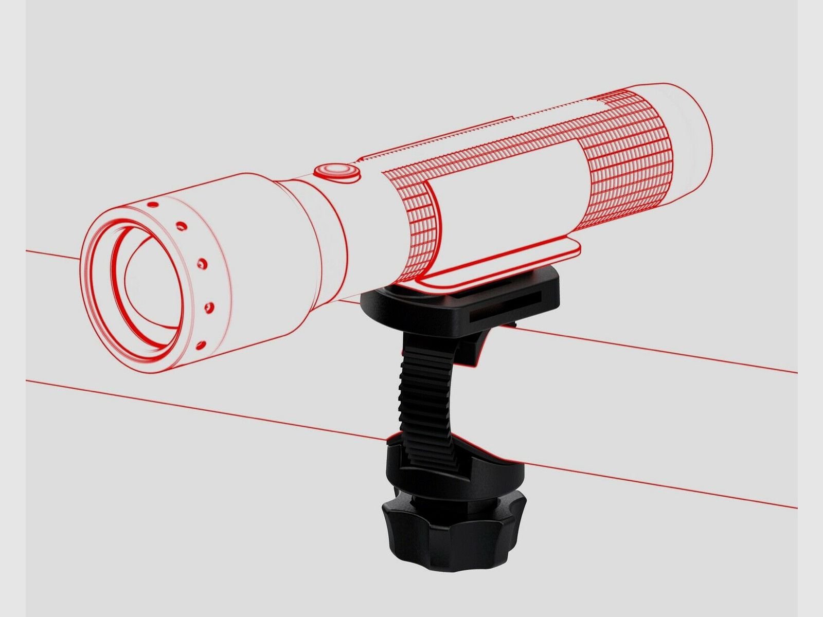 Ledlenser 502256 Universal Mounting Bracket Montage Halterung für Stange Rohr Type E