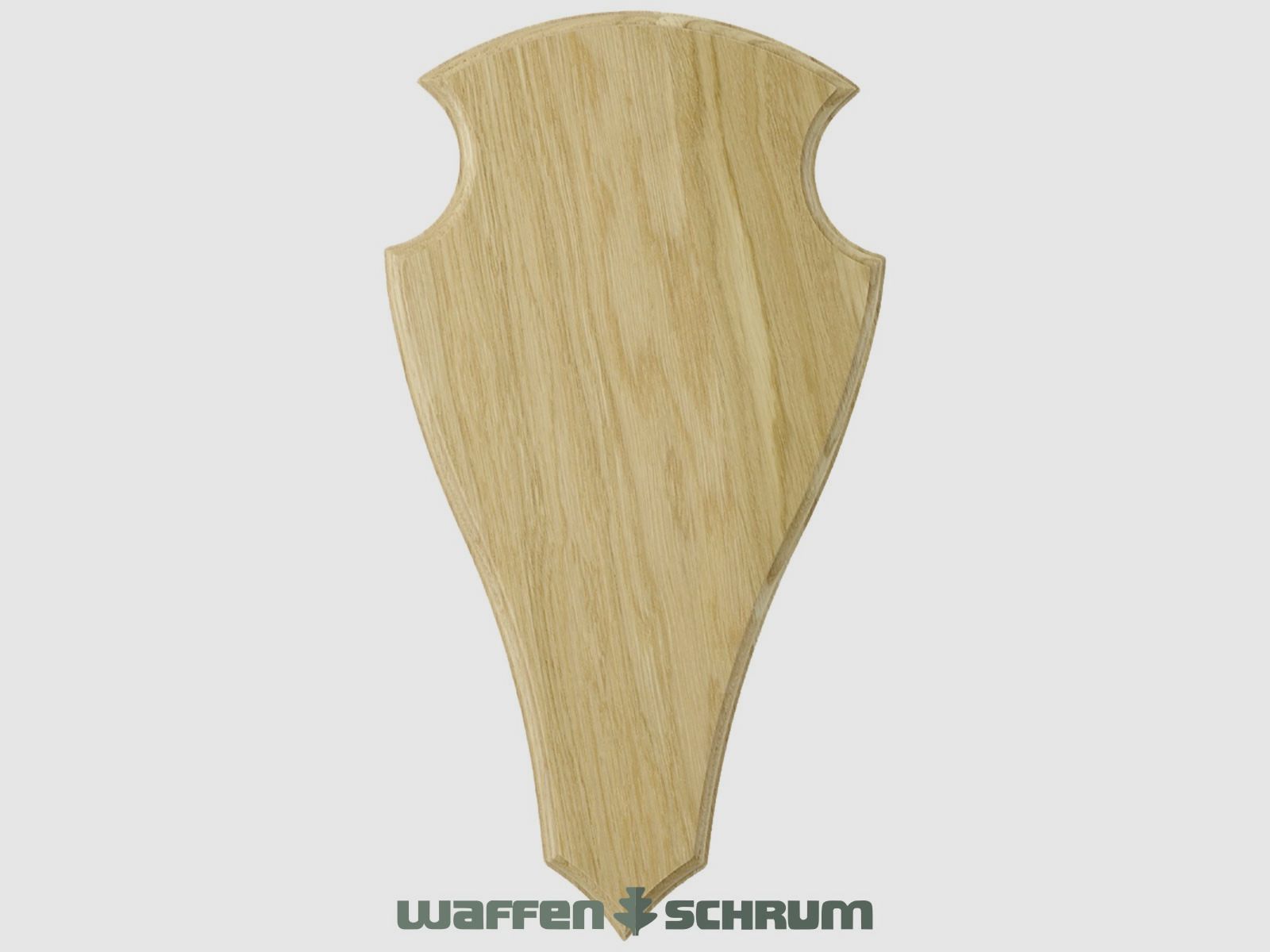 Eurohunt Geweihbrett 45x24cm Eiche - Hell - Spitz