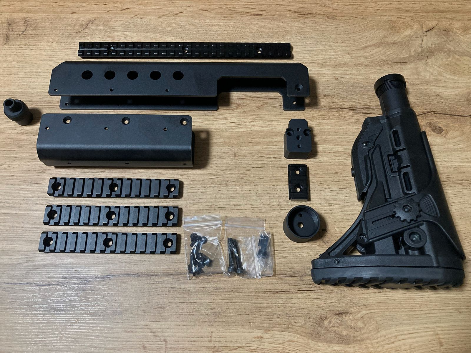 Chasis de aluminio/sistema de stock táctico para Huben GK1 & GK1 Mini/Shorty, ¡NO plástico/impresión 3D!