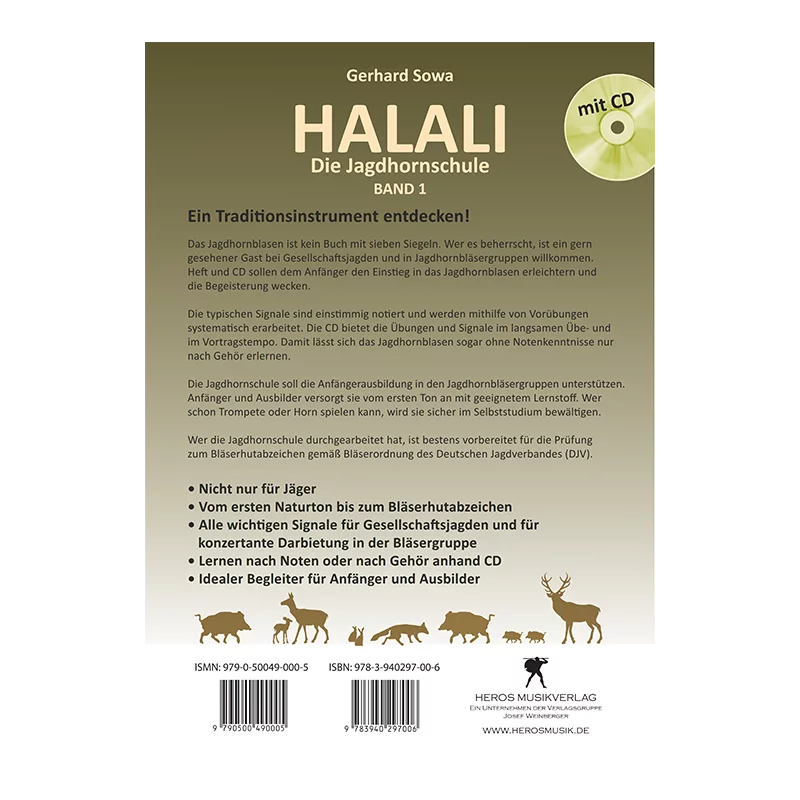 Libro "Halali - La Scuola di Corno da Caccia" Volume 1, con CD, immagine 2 di 2