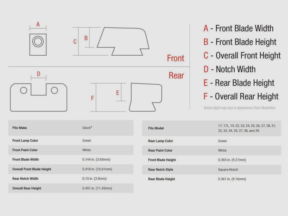 Trijicon N-Visier B&T Groen/Groen Glock Supp
