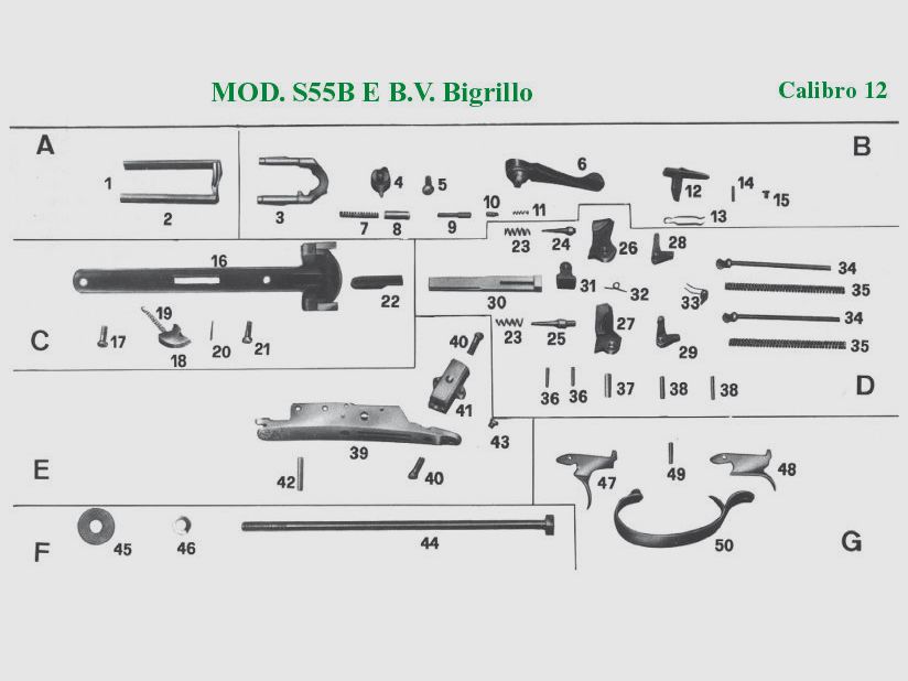 RÜCKFEDER AUSLÖSUNG BERETTA S55 CAL.12 FIG 33