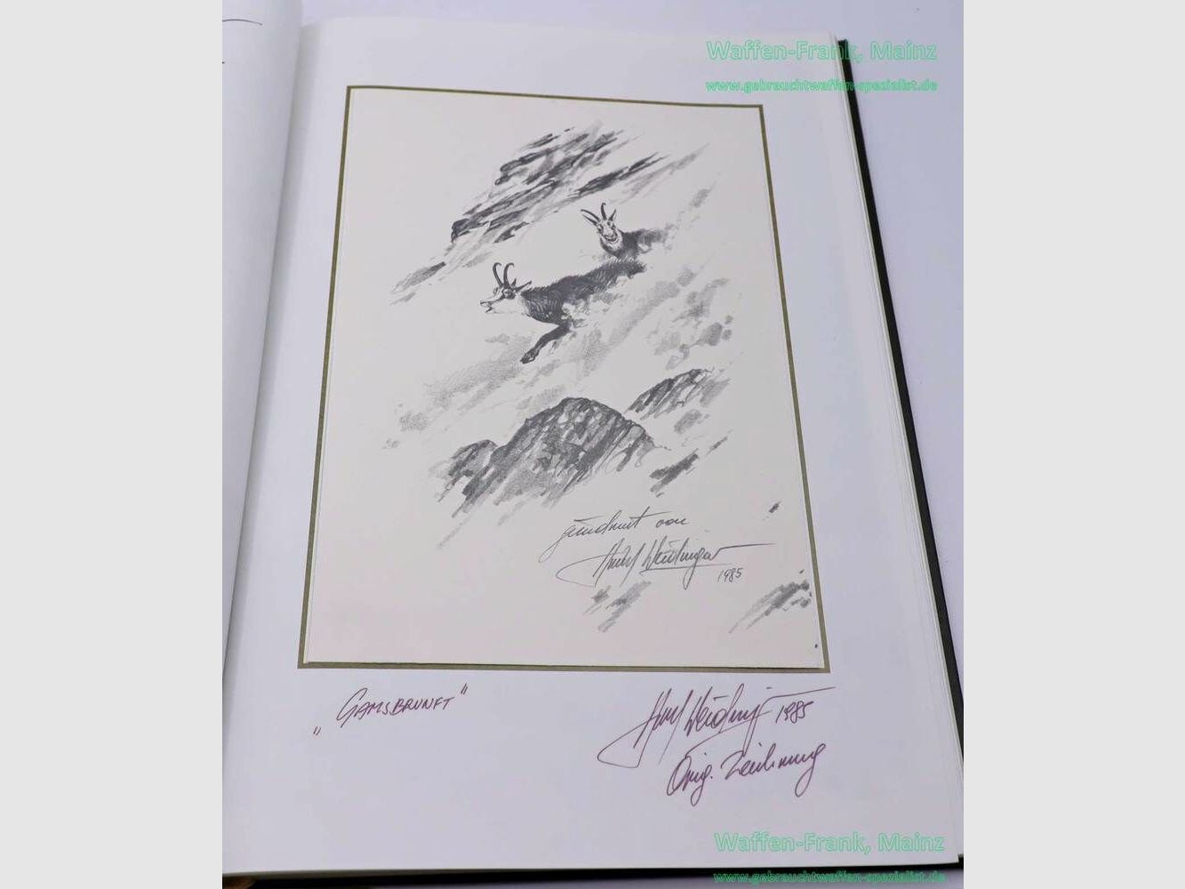 Hubert Weidinger Buch Bildband Jagd+Kunst Goldschnitt