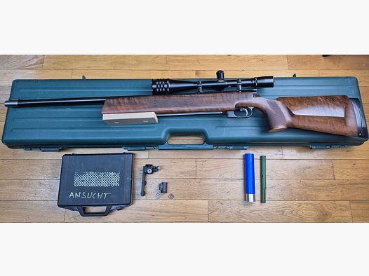 Splendide ensemble Carabine de Précision Anschütz Modèle MATCH 54 Version1407 – 22LR – Lunette Weaver CT36 Micro Trac 36 x40 ET dioptre et tunnel Anschütz (3 iris!) – Canon lourd – Protège chambre + Protége culasse + valise ! Top ensemble ! TBE+++
