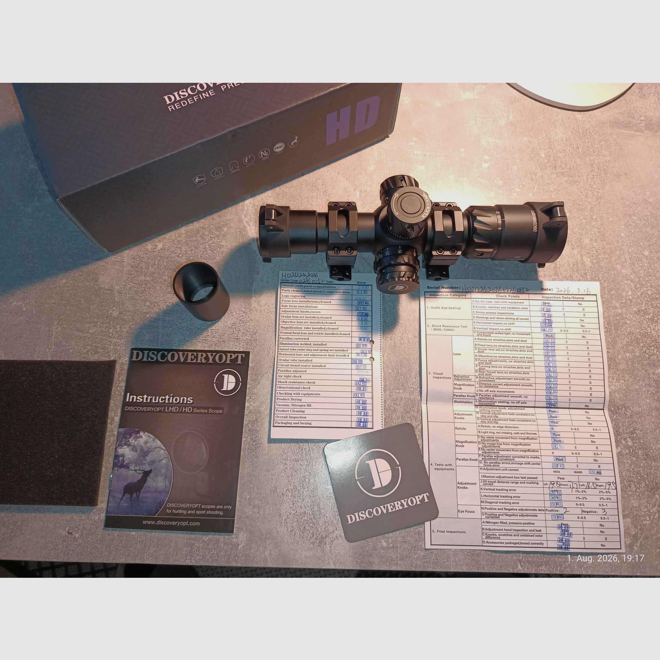 Discovery Optics HD 2-12x24 FFP z szybkozłączkami UTG