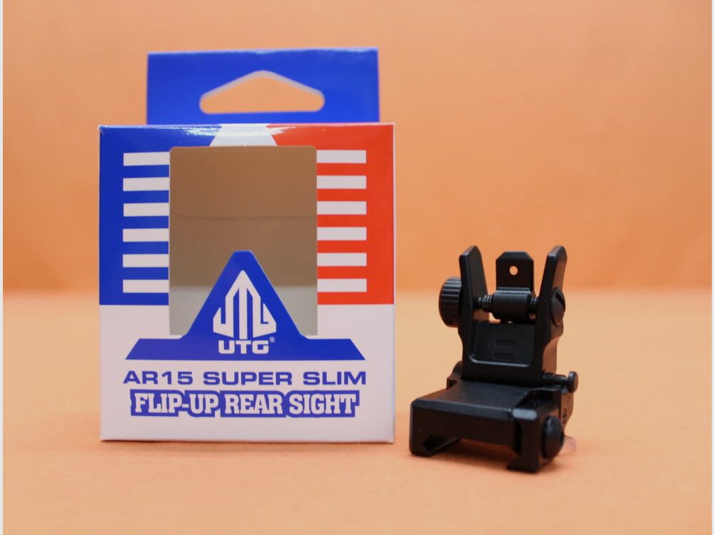 UTG - Leapers UTG Flip-Up Rear Sight Low Profile Compact (MNT-955)/ Viseur dioptrique rabattable pour profil Picatinny