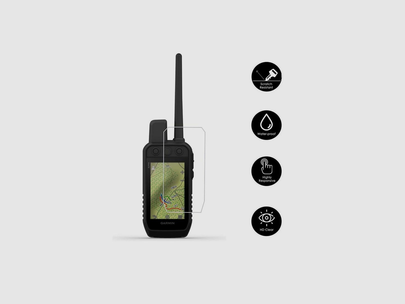 Folien für Garmin Alpha 200 200i Packung mit 3 Stück