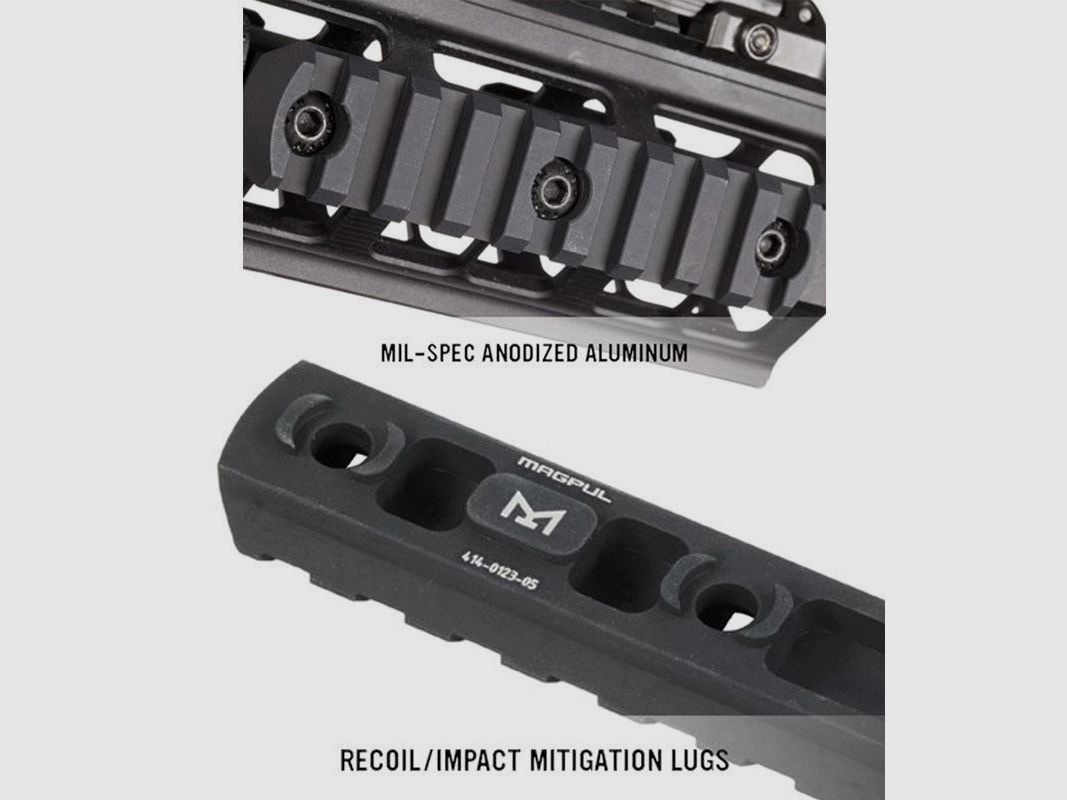 RAIL PICATINY MAGPUL M-LOK ALUMINIUM 5 SLOTS, Bild 3 von 5