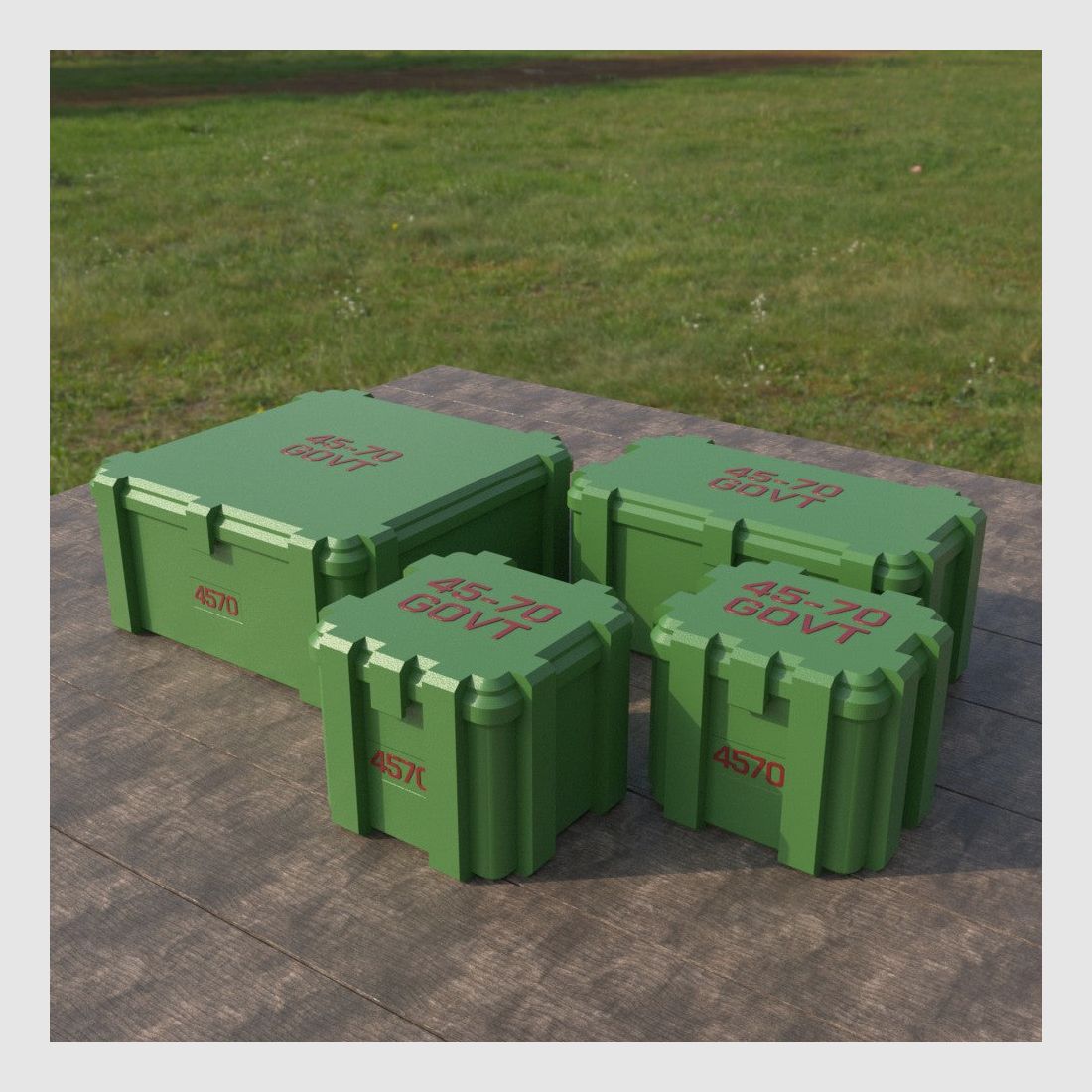 Filamelt ammunition box / .45-70 Govt / 'flip lid' / cartridge box, ammo box, image 4 of 8