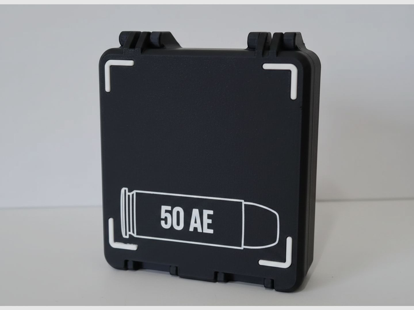 Filamelt ammunition box / 50 AE / 'folding / latch cover' / cartridge box, ammo box