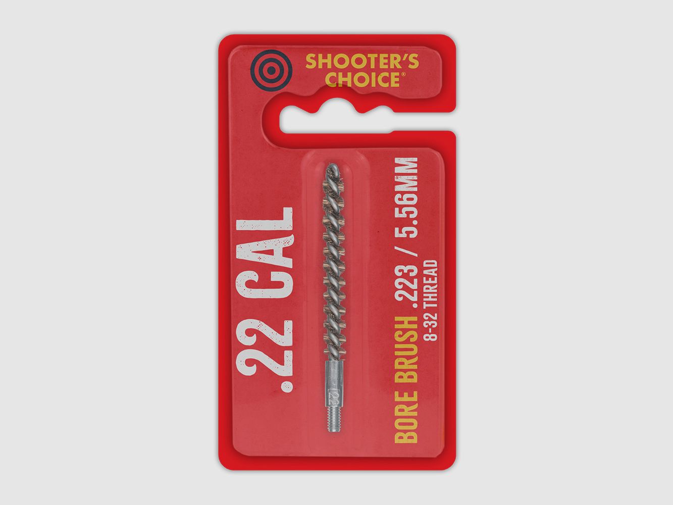 Spazzola per canna Shooter's Choice in bronzo fosforoso .22 / .223 / 5,56 mm 3" – 8-32 (SHF-322-3B)