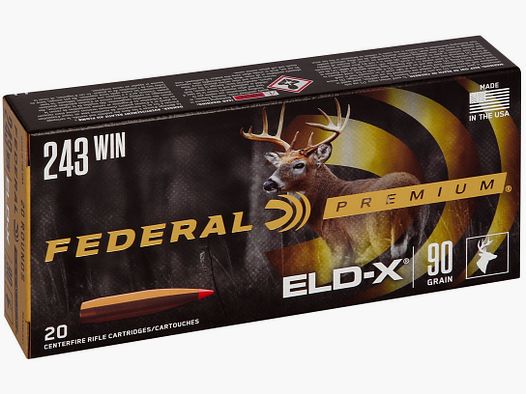 Munición metálica FEDERAL Hornady ELD-X – 243 Win. – 90 grains