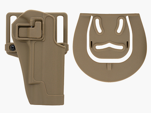Quick-Draw Pistol Holster with Locking Mechanism for 1911 - Tan [CS]