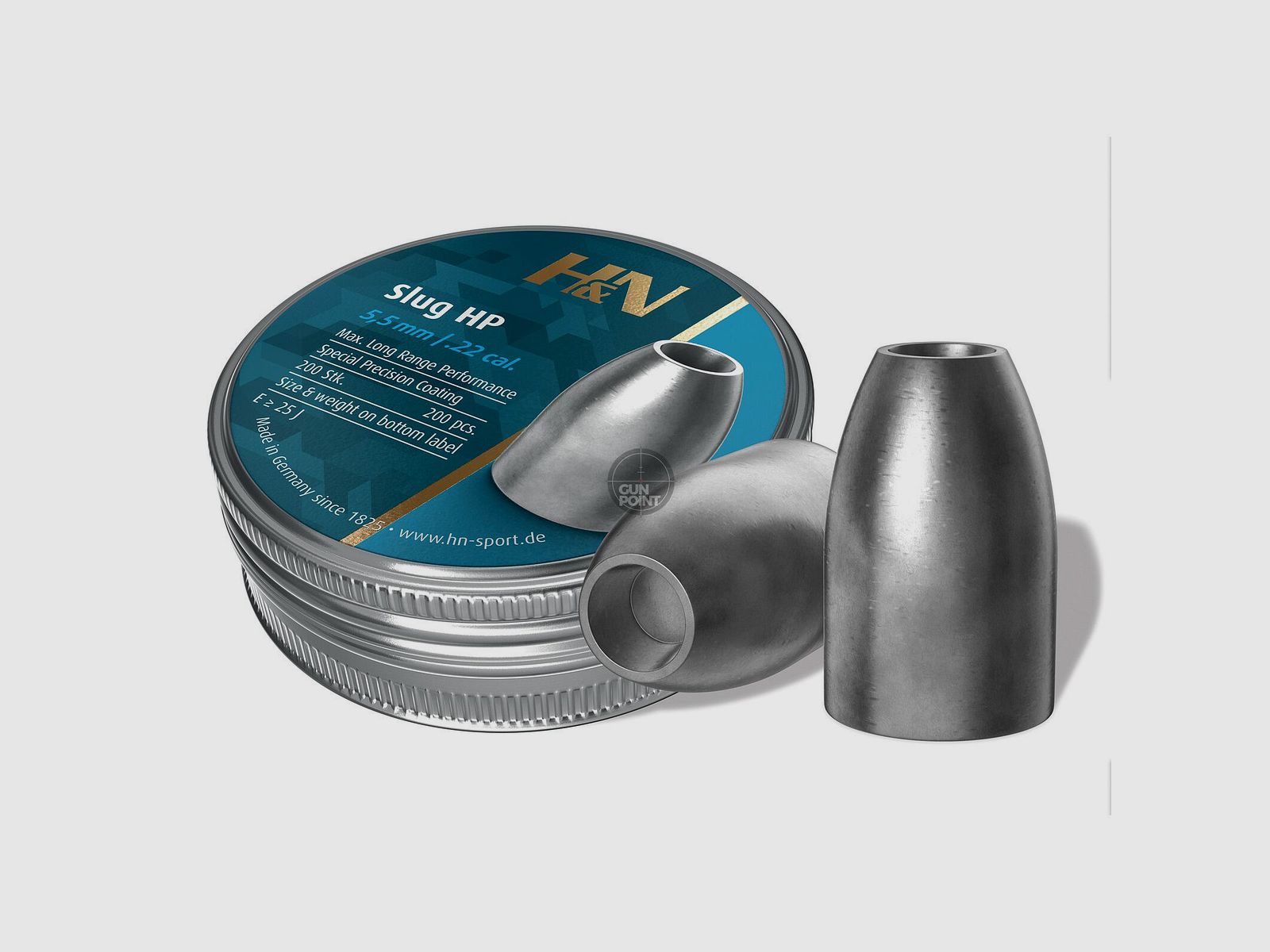 H&N Slug HP - 5,51 mm / .22 cal. 21gr - 25gr - 200 Stck