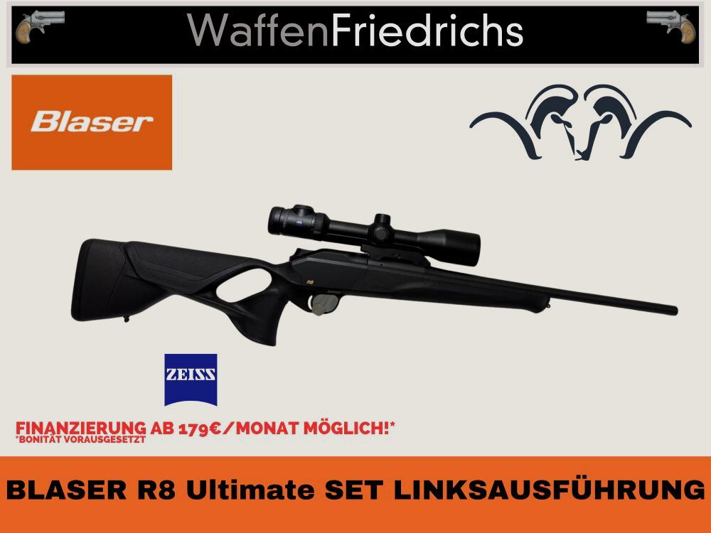 BLASER R8 Ultimate Komplettset ZEISS LINKSAUSFÜHRUNG - Waffen Friedrichs