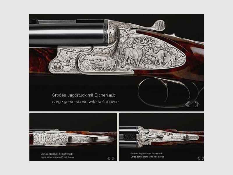 KRIEGHOFF Mehrpreis für Neuwaffe Gravur: Seitenplatte V Optima-Ultra-Classic-Hubertus