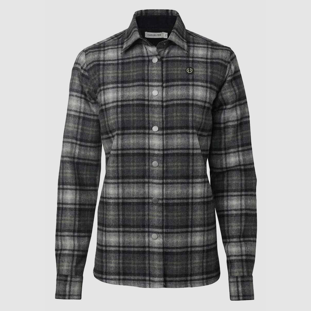 Chevalier Overshirt Champ Wool Charcoal Checked