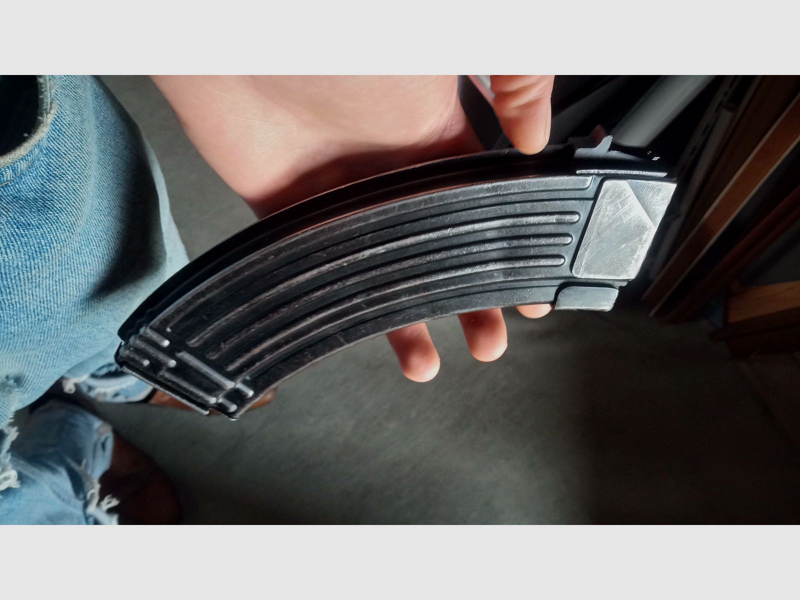 Sehr wahrscheinlich frühes polnisches kbkg wz. 60 / AK47 Stahl Deko Magazin (unbrauchbar/deaktiviert) // KBK AKGN WZ.60 / passt auch in GSG Co2 Cybergun genannt China-Yunker