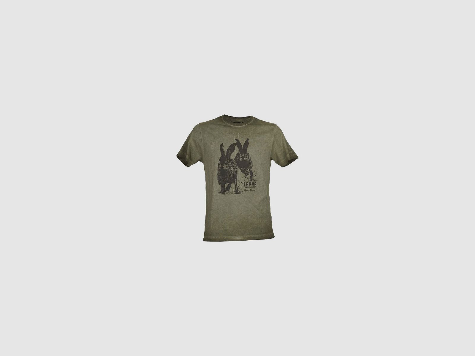 Univers - T-Shirt grün mit Druck Hase, Bild 1 von 2