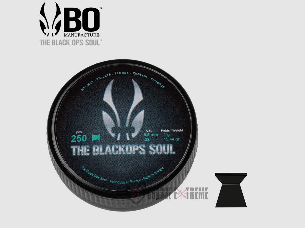 250 Plombs the Black Ops Soul à Tête Plate cal 5.5 mm, image 1 sur 4