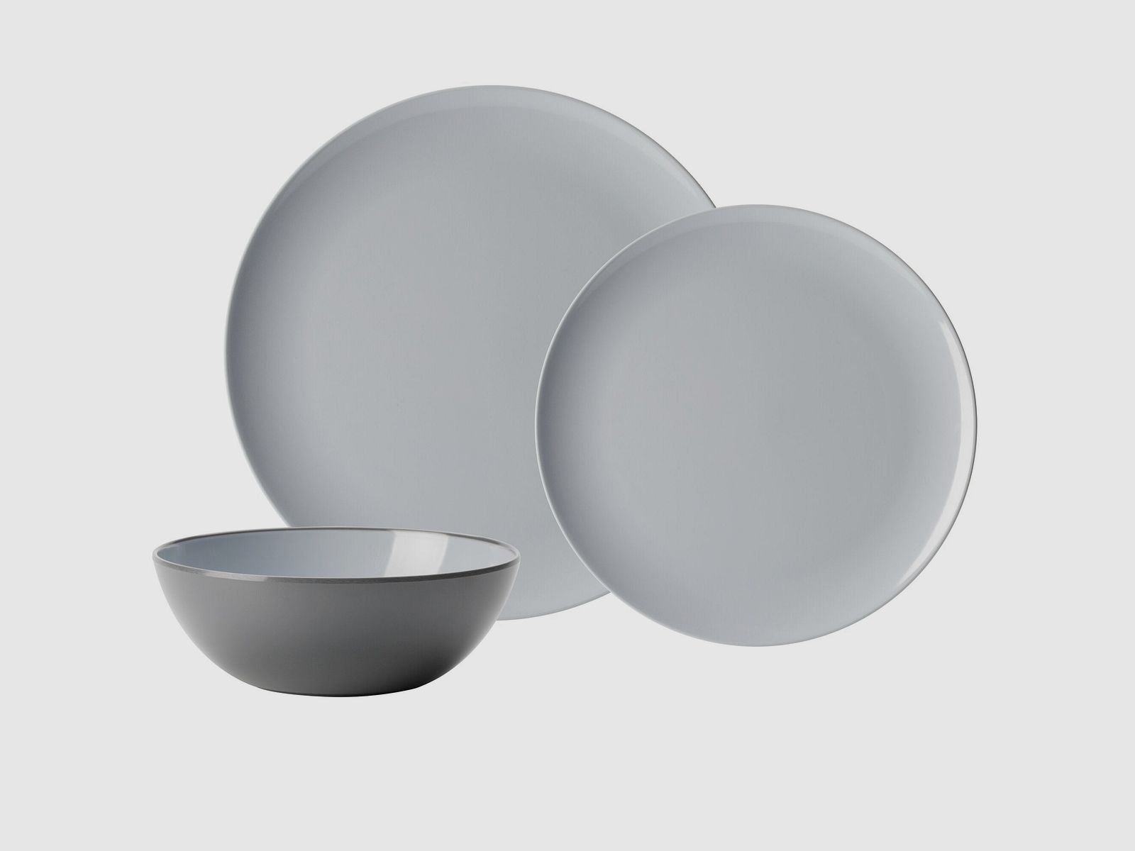 Set di Piatti Vivid Line, Grigio Chiaro, immagine 6 di 17