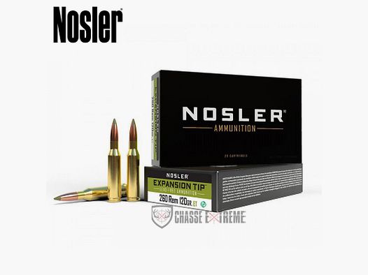20 Nabojów NOSLER ETA Kal 260 Rem 120 gr SP E-Tip