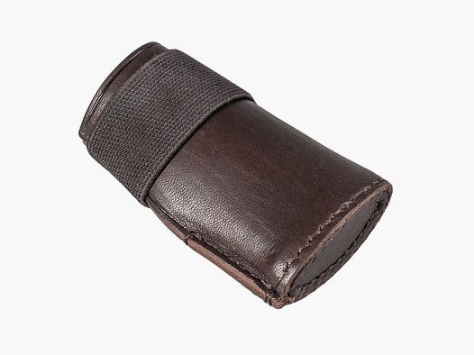 Mouth protector for double-barreled shotgun leather