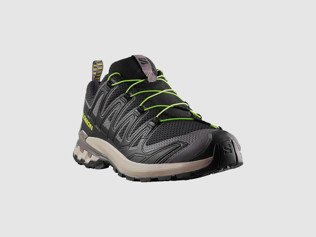 SALOMON – HERREN – XA PRO 3D V9 Schwarz Dunkel / Gull Gray / Acid Lime, Bild 2 von 7