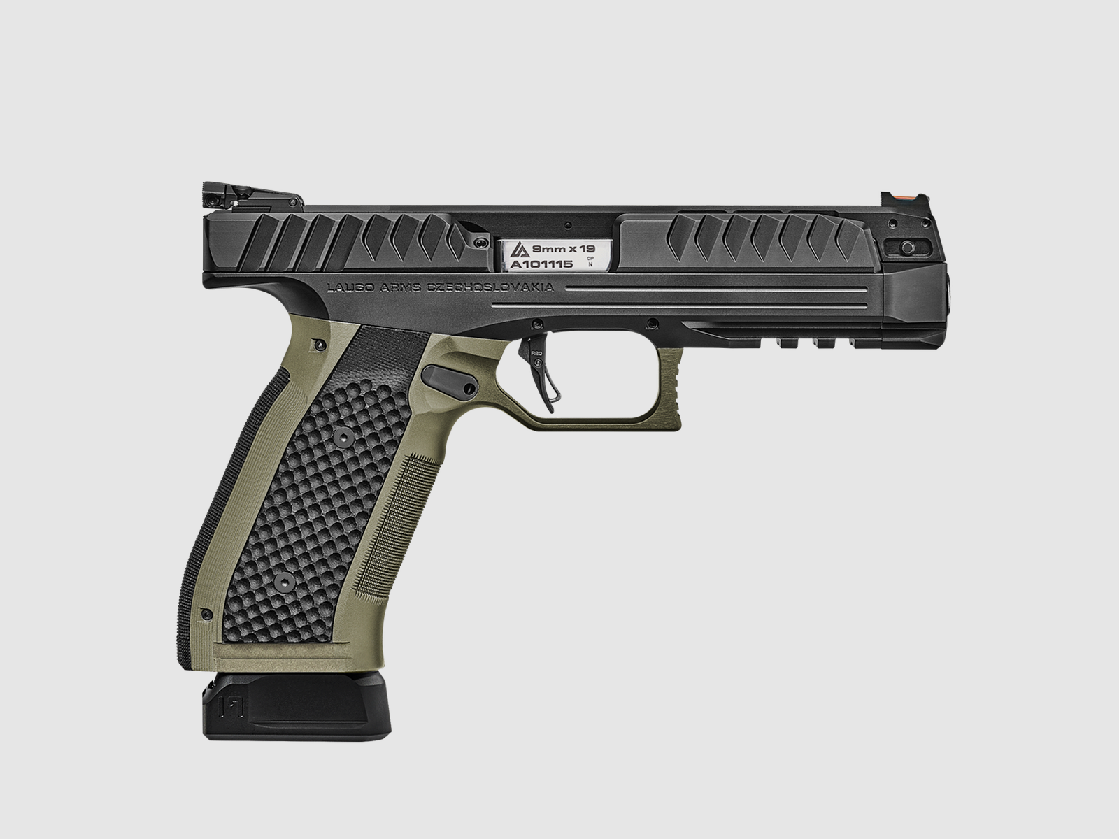 Pistolet Laugo Arms Alien Optic 9 x 19 Kit Vert, Noir/Vert