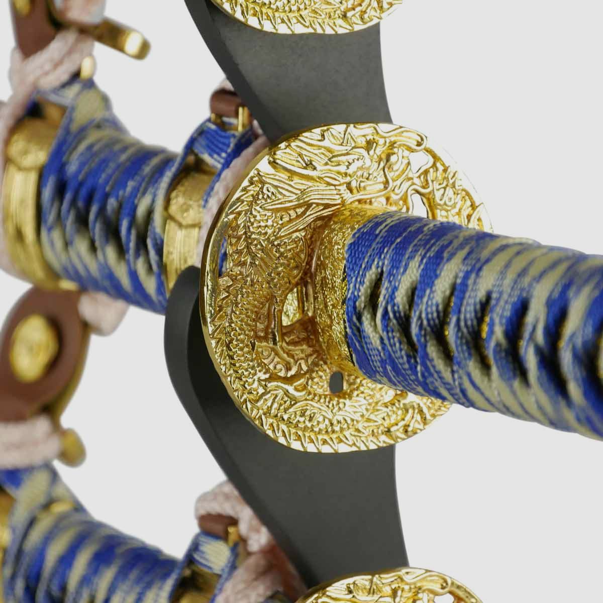 Epic Swords Tachi Ensemble d'Épées avec Kodachi et Tanto avec Support d'Épée et Accessoires