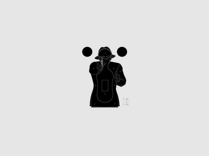 CIBLE SILHOUETTE POLICE RSN1 CARTON