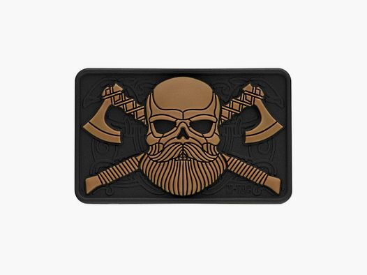 M-Tac 3D PVC Patch Bearded Skull Black/Coyote
