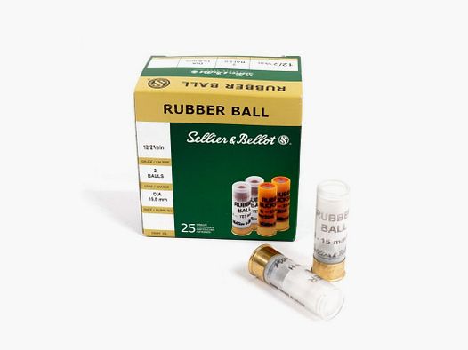 Sellier & Bellot 12/67,5 RubberBall 15 pallini – scatola da 25 colpi