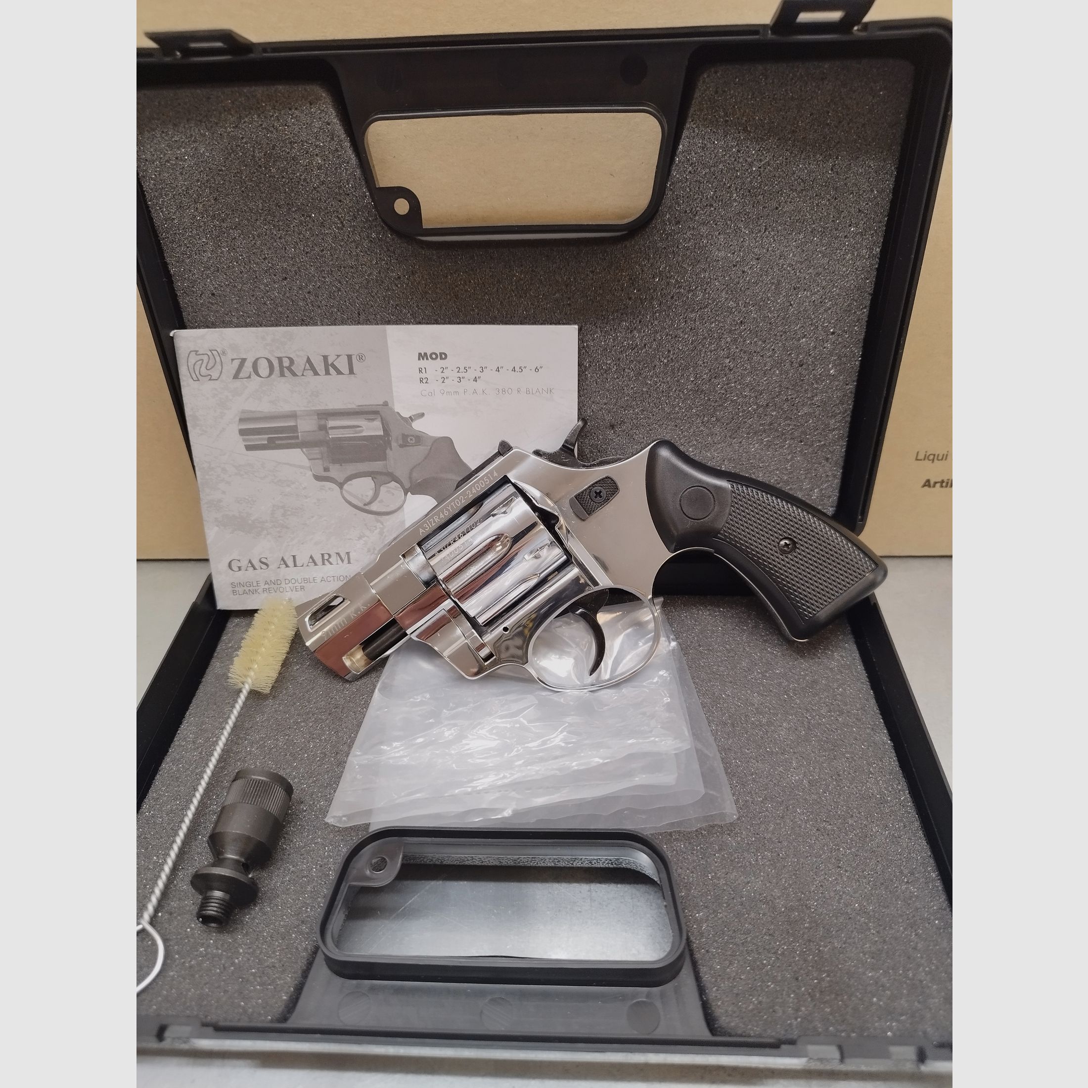Zoraki R2 Blank firing revolver 2" 9 mm RK Shiny Chrome. !!!Like new!!!