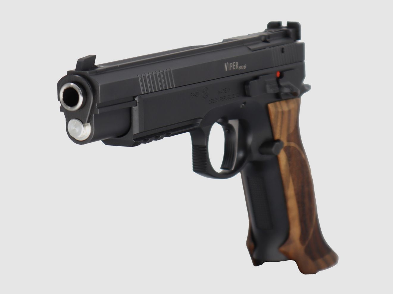 Waffen-Oschatz CZ75 Viper 6 inch met SAO-trekker - Optiek Klaar - Karl Nill Matchgreep