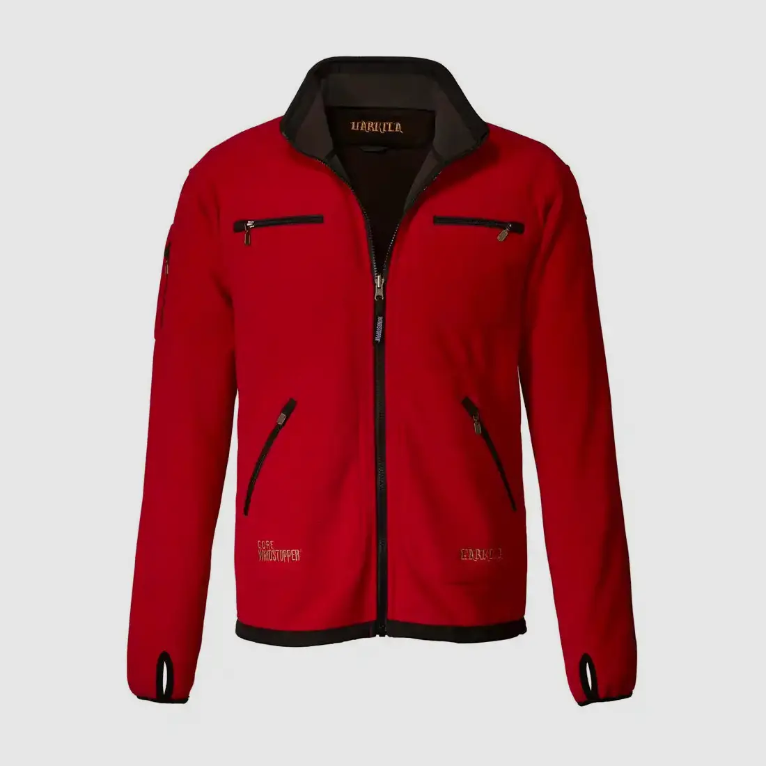 Härkila Kamko Fleecejacke wendbar - Braun / Rot, Bild 8 von 11