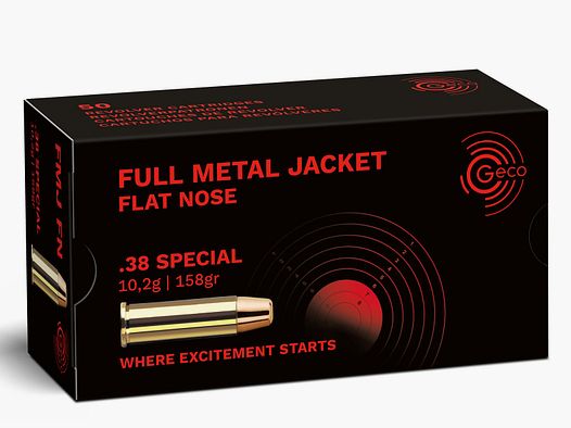 Geco Pełnopłaszczowy 10,2g - 158gr .38Special