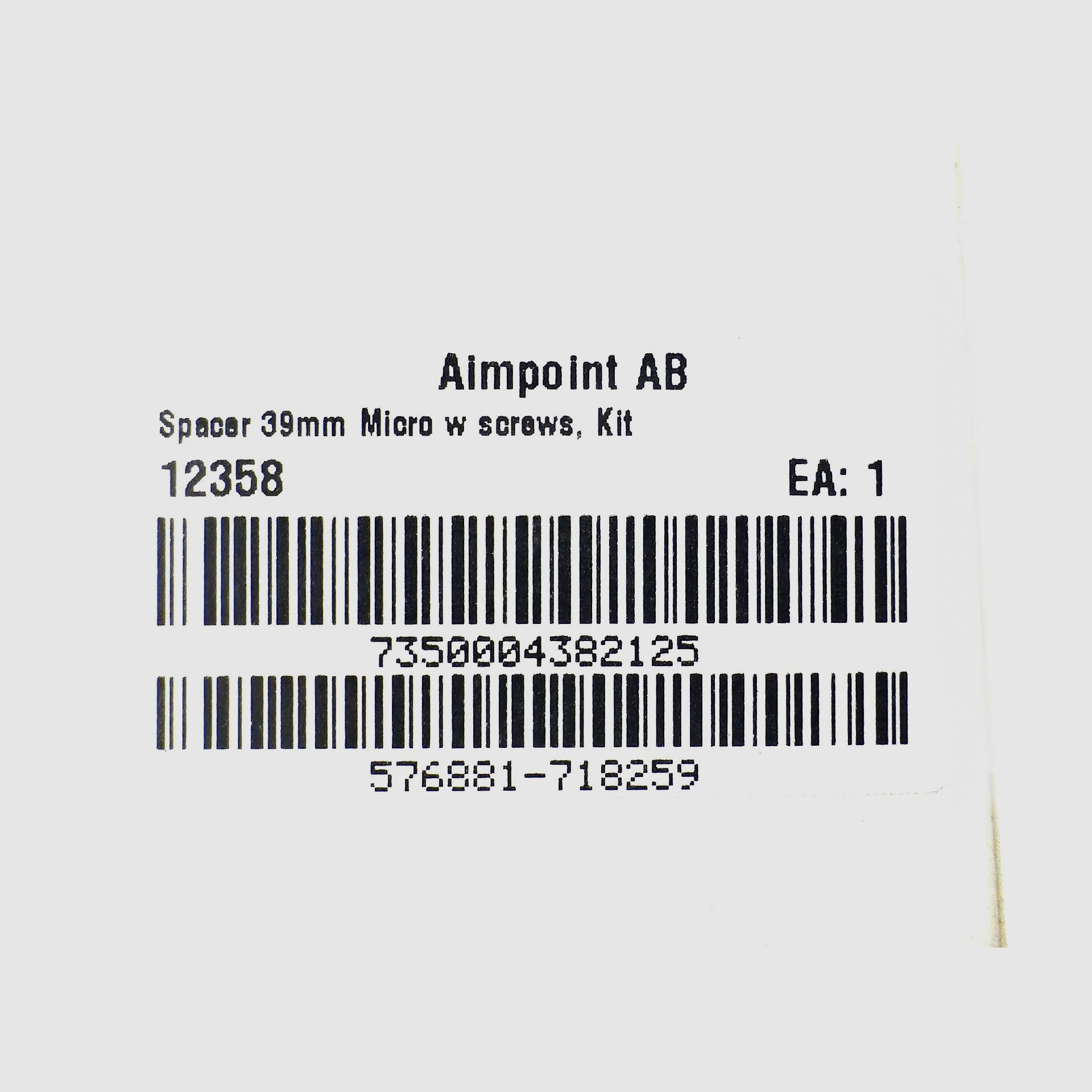 AIMPOINT Micro Erhöhung, 39mm, Bild 2 von 4